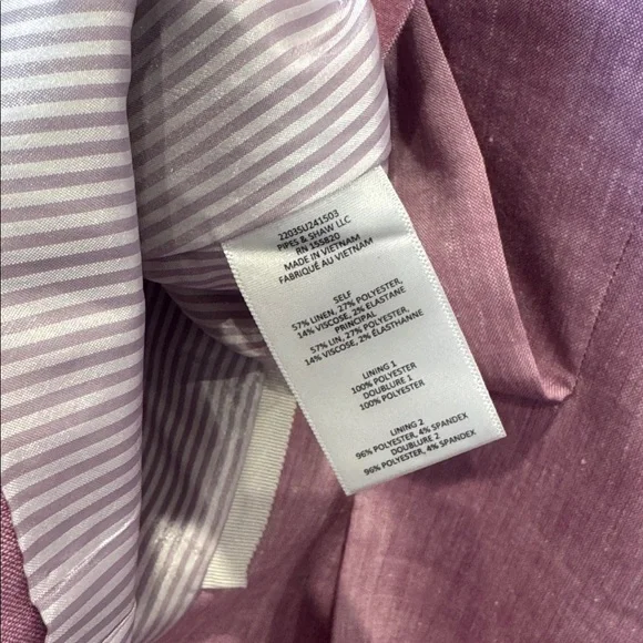 VERONICA BEARD Lonny Dickey Jacket in Heathered Orchard size 16 linen blazer - Picture 10 of 10